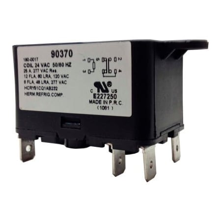 International Refrigeration Products PSG 90370 SPDT Heavy Duty Relay 50/60 Hz 8 Amps at 240V; Coil 24VAC 90370